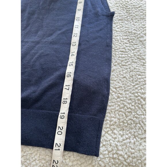 Madewell Merino Wool-Silk Blend Boat-Neck Sleeveless Knit Sweater Top Black Sz M - Picture 16 of 16